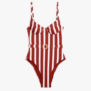 NWOT ONIA x We Wore What striped one piece